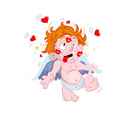 Свитшот хлопковый мужской Купидоша, цвет: белый — фото 2