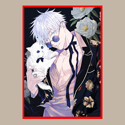 Свитшот хлопковый мужской Сатору гото С кошечкой, цвет: миндальный — фото 2