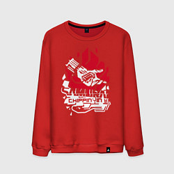 Свитшот хлопковый мужской Cyberpunk 2077 SAMURAI, цвет: красный