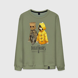 Свитшот хлопковый мужской Little Nightmares 2, цвет: авокадо