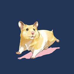 Свитшот хлопковый мужской Бегущий хомячек рисунок, цвет: тёмно-синий — фото 2