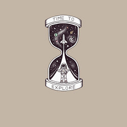Свитшот хлопковый мужской Time to Explore, цвет: миндальный — фото 2