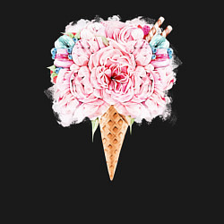 Свитшот хлопковый мужской Flowers ice cream, цвет: черный — фото 2