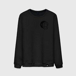 Свитшот хлопковый мужской Слух, цвет: черный