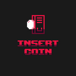 Свитшот хлопковый мужской Insert Coin игровой автомат, цвет: черный — фото 2