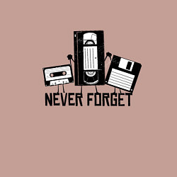 Свитшот хлопковый мужской Never Forget Эпоха VHS, цвет: пыльно-розовый — фото 2