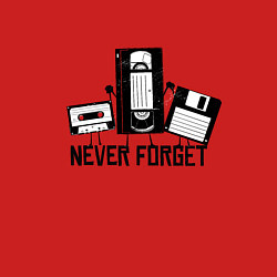 Свитшот хлопковый мужской Never Forget Эпоха VHS, цвет: красный — фото 2