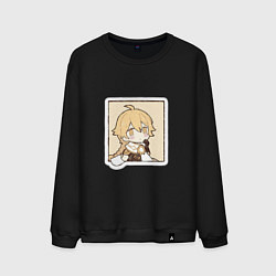 Свитшот хлопковый мужской Путешественник, цвет: черный