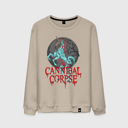 Свитшот хлопковый мужской Cannibal Corpse Труп Каннибала Z, цвет: миндальный