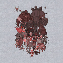 Свитшот хлопковый мужской Фаллаут, цвет: меланж — фото 2