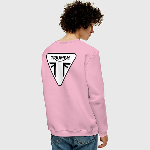 Мужской свитшот Triumph Мото Лого Z / Светло-розовый – фото 4