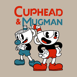 Свитшот хлопковый мужской Cuphead & Mugman, цвет: миндальный — фото 2