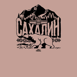 Свитшот хлопковый мужской Остров Сахалин, цвет: пыльно-розовый — фото 2