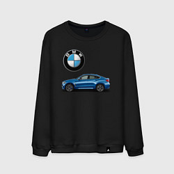 Свитшот хлопковый мужской BMW X6, цвет: черный