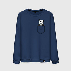 Мужской свитшот Довольная панда в кармане