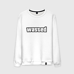 Свитшот хлопковый мужской WASTED, цвет: белый