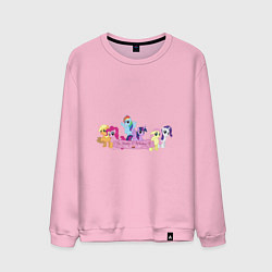 Свитшот хлопковый мужской My Little Pony Happy Birthday, цвет: светло-розовый