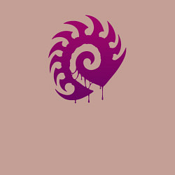 Свитшот хлопковый мужской Zerg logo Purple, цвет: пыльно-розовый — фото 2