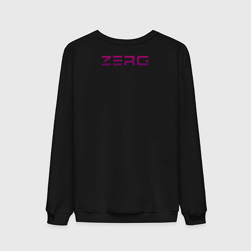 Мужской свитшот Zerg logo mini Purple / Черный – фото 2