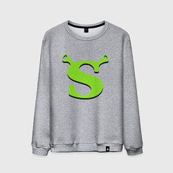 Свитшот хлопковый мужской Shrek: Logo S, цвет: меланж