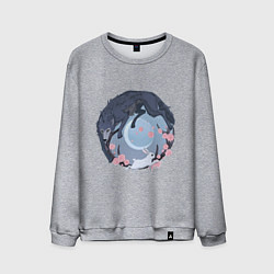 Свитшот хлопковый мужской Легоси и Хару, цвет: меланж