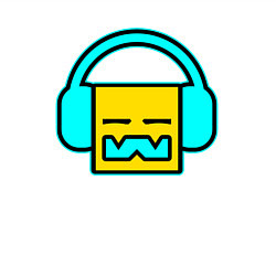 Свитшот хлопковый мужской Geometry Dash: Music, цвет: белый — фото 2