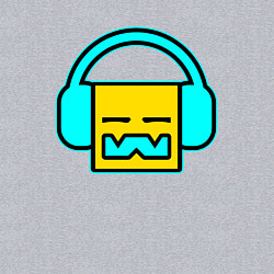 Свитшот хлопковый мужской Geometry Dash: Music, цвет: меланж — фото 2