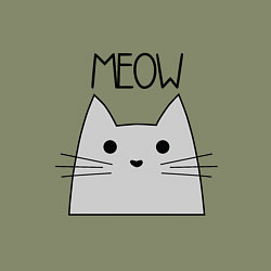 Свитшот хлопковый мужской Котик - Мяу, цвет: авокадо — фото 2