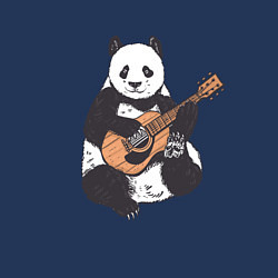 Свитшот хлопковый мужской Панда гитарист Panda Guitar, цвет: тёмно-синий — фото 2