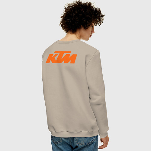 Мужской свитшот KTM READY TO RACE спина Z / Миндальный – фото 4