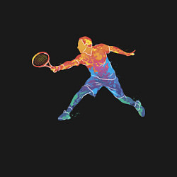 Свитшот хлопковый мужской Tennis player - man, цвет: черный — фото 2