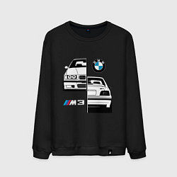 Свитшот хлопковый мужской BMW M3 E 36 БМВ М3 E 36, цвет: черный