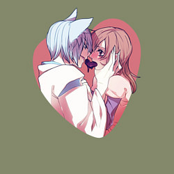 Свитшот хлопковый мужской Tomoe and Nanami KIss, цвет: авокадо — фото 2