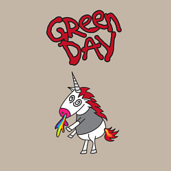 Свитшот хлопковый мужской Green Day Unicorn, цвет: миндальный — фото 2