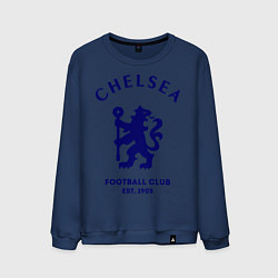 Свитшот хлопковый мужской Chelsea Est. 1905, цвет: тёмно-синий