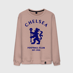 Свитшот хлопковый мужской Chelsea Est. 1905, цвет: пыльно-розовый