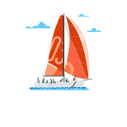 Свитшот хлопковый мужской КРАСНЫЙ ПАРУСНИК RED SAILBOAT Z, цвет: белый — фото 2