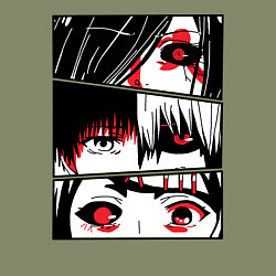 Свитшот хлопковый мужской Токийский Гуль, цвет: авокадо — фото 2