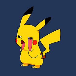 Свитшот хлопковый мужской Уставший Пикачу, цвет: тёмно-синий — фото 2