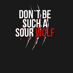 Свитшот хлопковый мужской Dont be such a sour wolf, цвет: черный — фото 2