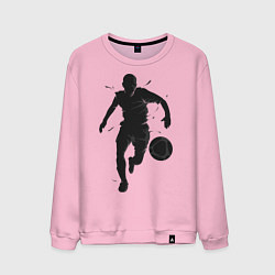 Свитшот хлопковый мужской Футболист, цвет: светло-розовый