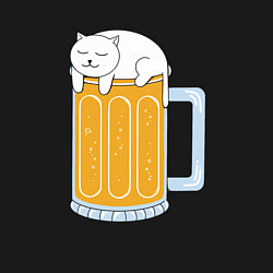 Свитшот хлопковый мужской Beer Cat, цвет: черный — фото 2