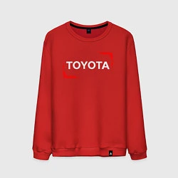 Свитшот хлопковый мужской Тойота - Огонь, цвет: красный