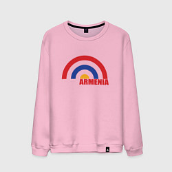 Свитшот хлопковый мужской Армения Armenia, цвет: светло-розовый