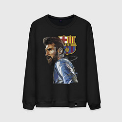 Свитшот хлопковый мужской Lionel Messi Barcelona Argentina Striker, цвет: черный