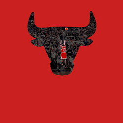 Свитшот хлопковый мужской Bulls - Jordan, цвет: красный — фото 2