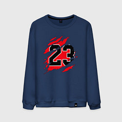 Свитшот хлопковый мужской Bulls 23, цвет: тёмно-синий