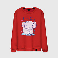 Свитшот хлопковый мужской Маленький слоненок, цвет: красный
