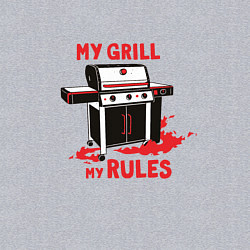 Свитшот хлопковый мужской My Grill My Rules, цвет: меланж — фото 2