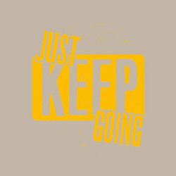 Свитшот хлопковый мужской Just Keep Going, цвет: миндальный — фото 2